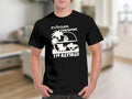 Black t-shirt with white graphic: "It's 5 o'clock everywhere, I'm retired."