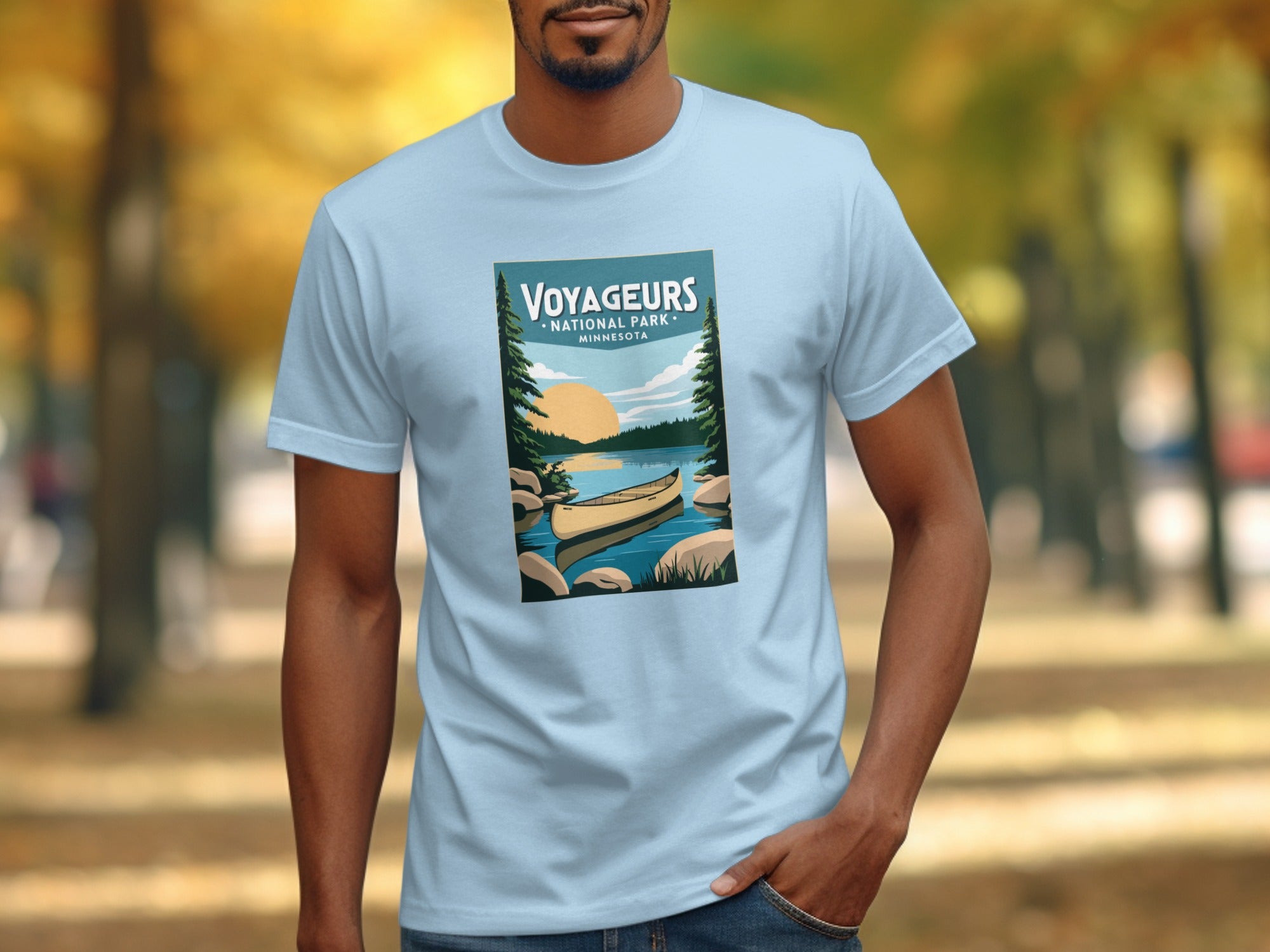 Voyageurs National Park Minnesota vintage graphic tee with canoe.