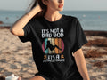 Black t-shirt with "It's Not a Dad Bod, It's a Father Figure" text and a silhouette.